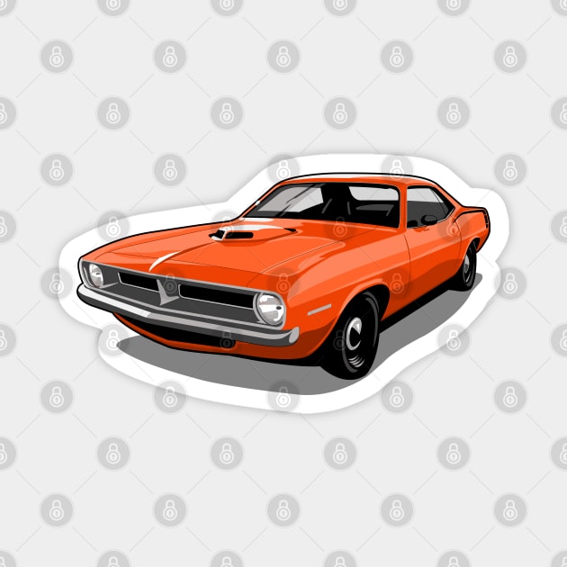 1970 Plymouth Barracuda in Vitamin C Magnet by candcretro