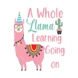 A WHOLE LLAMA LEARNING GOING ON T-Shirt