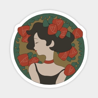 Camellia Girl Magnet