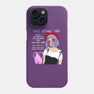 Lesbian Vegan Punk Hipster Girl Phone Case