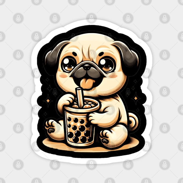 Kawai Cute Pug Magnet by VisionDesigner