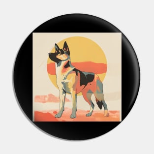 Norwegian Elkhound in 80's Pin