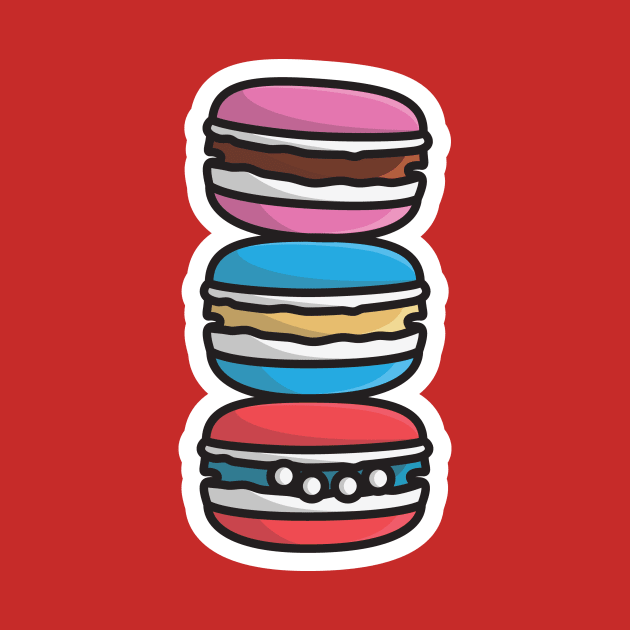 Set of Donuts with Icing Sticker vector illustration. Food objects icon concept. Set of colorful glossy donuts with glaze and powder sticker vector design with shadow. by AlviStudio