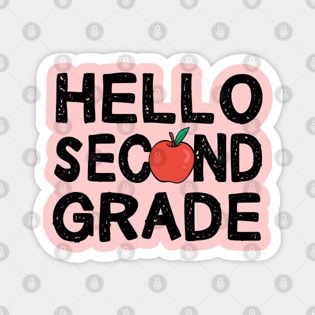 Hello Second Grade Magnet by SKHR-M STORE