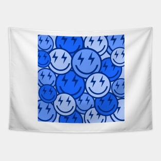 Lightning Bolt Smiley Faces Tapestry