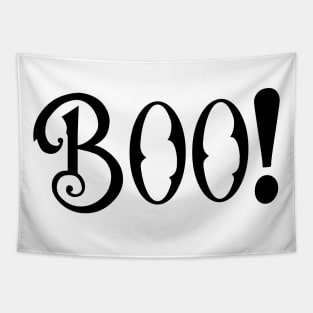 Boo! Retro Vintage Halloween Typography Tapestry