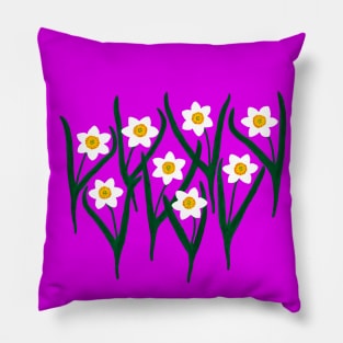 Narcissus - Spring Flowers Pillow