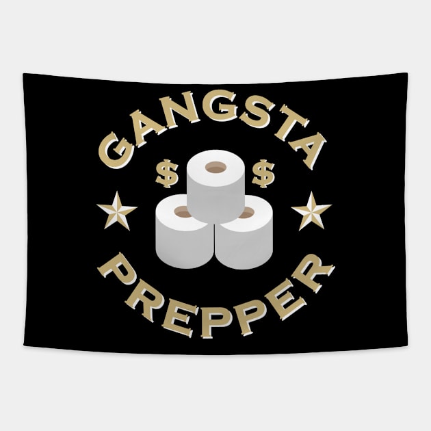 Gangsta Prepper Gangster Toilet paper Tapestry by auviba-design