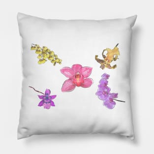 A pattern of orchids Pillow