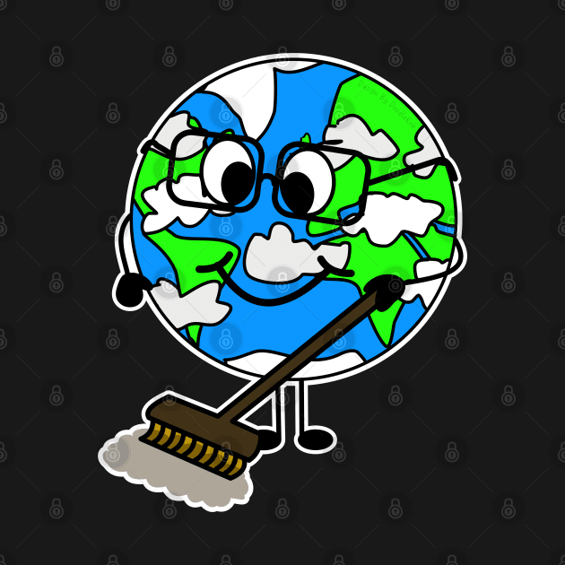 Earth Day Cleaning Sweeping by doodlerob