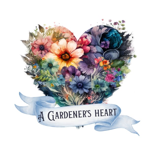 A Gardener's Heart t-shirt by 3 Blue Limes