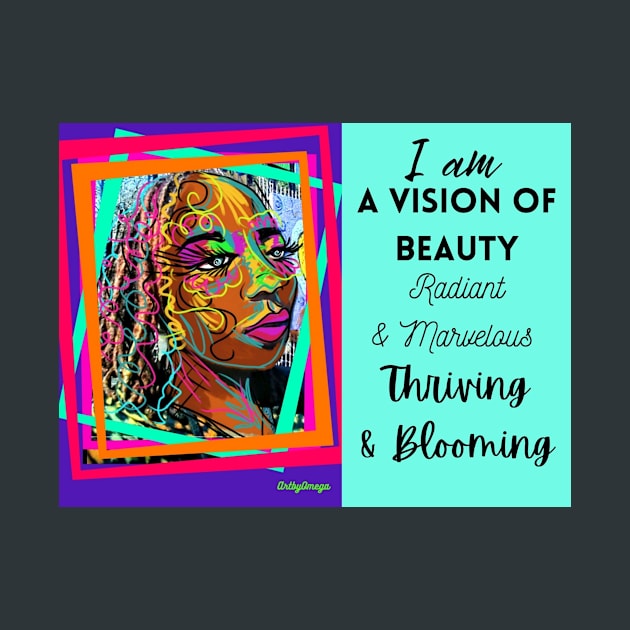 Retro Vibes Affirmations by artbyomega