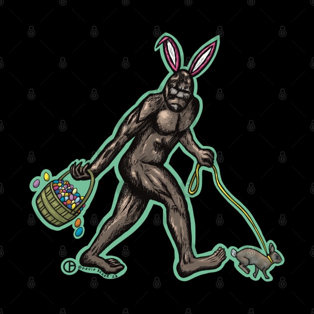 Easter Sasquatch by Art from the Blue Room