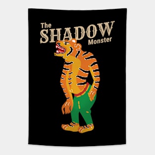 Vintage Tiger The Shadow Monster Tapestry