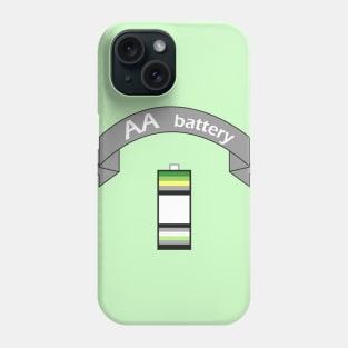 Double A Battery (Aromantic & Agender) Phone Case