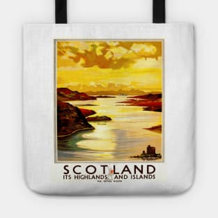 Scotland Highlands and Islands - Vintage Travel Poster Design Tote