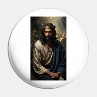 Jesus with a crown of thorns Pin