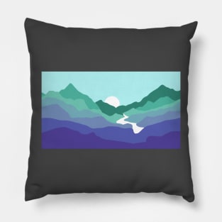 Gay Pride Flag Nature Landscape Pillow