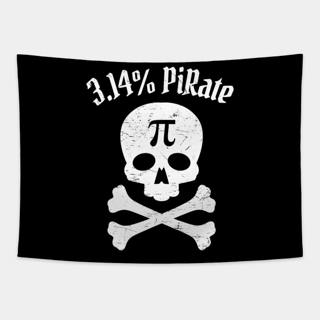 Pi Day, Pi Number, Cute Jolly Roger Pi Day Gift Tapestry by The Dream Team