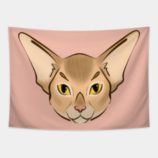 Baby abyssinian Tapestry by Zjuka_draw