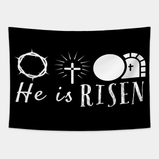 He Is Risen Cool Inspirational Easter Christian Tapestry