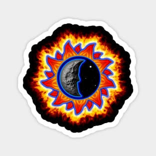 abstract sun and moon Magnet