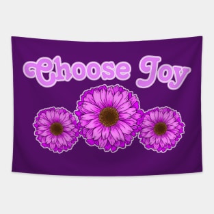 Choose Joy Floral Design Tapestry