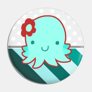 "Happy Birthday" Flower Octopus Pin