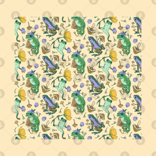 Cottagecore Frog Pattern by Hypnotic Highs