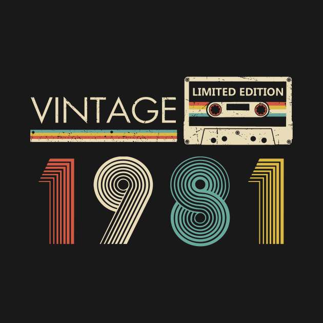 Vintage 1981 Limited Edition Cassette 43rd Birthday by Kontjo