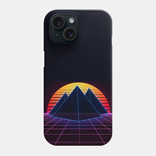 Outrun Pyramids Phone Case by Oh My Martyn