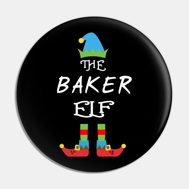 The Baker Elf Matching Family Group Christmas Party Pin by CareTees