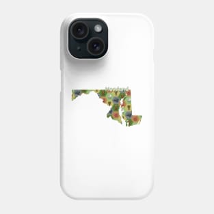 Maryland State Map Board Games Phone Case