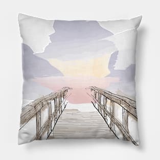 Path Into Sunset Pillow