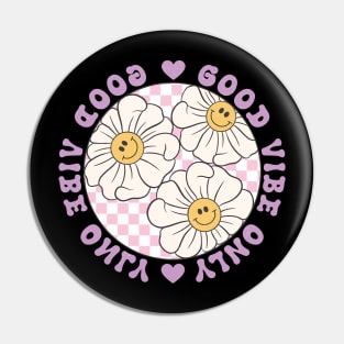 The Good Vibe Life, Daisy Flowers, Retro Boho Pin