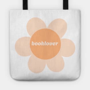 Booklover daisy flower design orange/yellow Tote