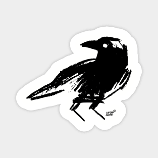 Crow in the snow Magnet