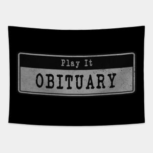 Obituary // Vintage Fanart Tribute Tapestry