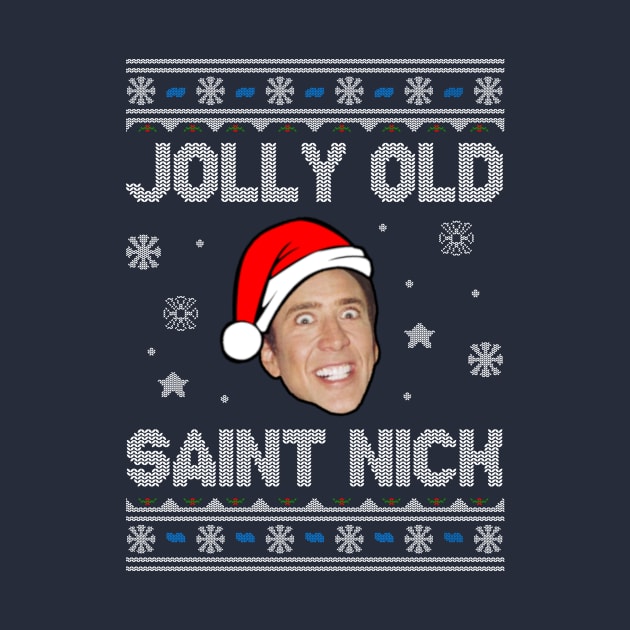 Jolly Old Saint Nick Nicolas Cage Christmas by StebopDesigns