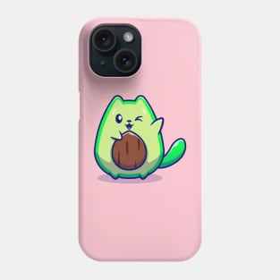 Cute Avocado Cat Cartoon Phone Case