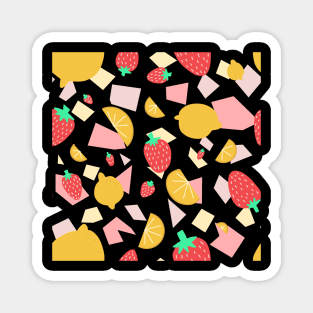 Strawberry Lemonade Pattern Magnet