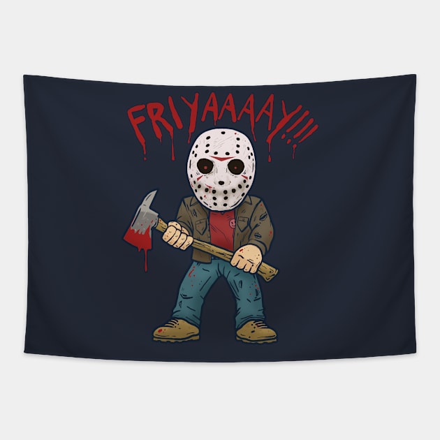 FRIYAAAAY!!! Tapestry by bigbadrobot