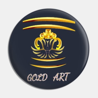 gold art Pin