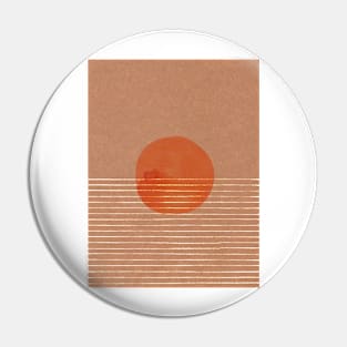 Boho orange sun in the sea Pin