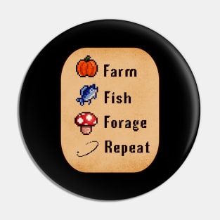 Farm Fish Forage Repeat Pin