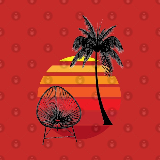 Acapulco chair vintage sunset retro mexican design by T-Mex