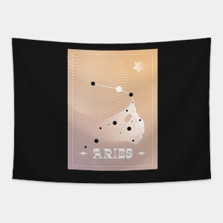 Aries Zodiac Art Tapestry