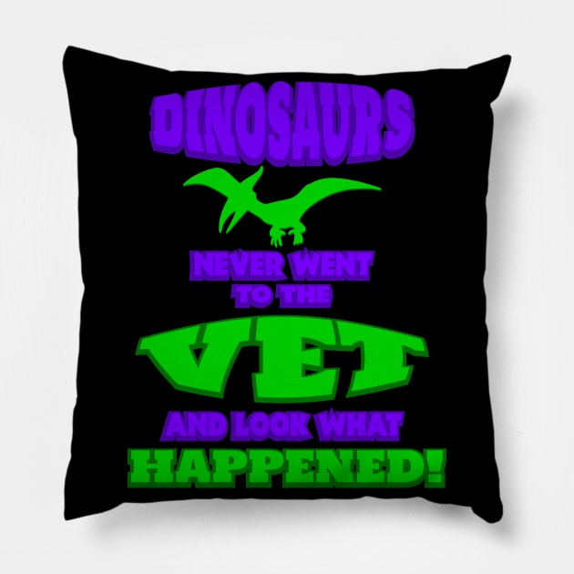 Anti Vet Dino Pillow by CrissWild