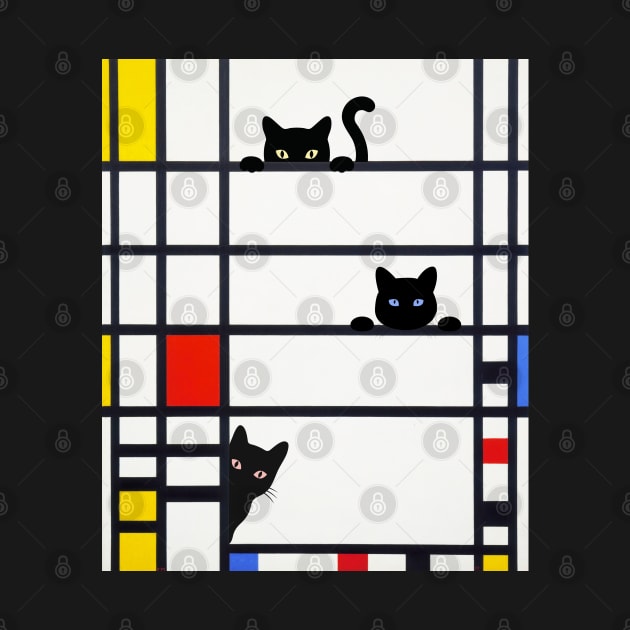 Mondrian Trafalgar Square with Cute Funny Cats by Brasilia Catholic