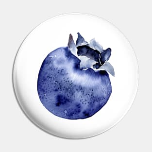 Blueberry Watercolour Pin